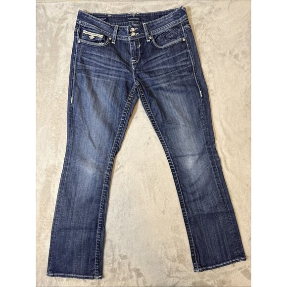 Women’s Vigoss Denim Jeans New York Slim Boot Rhinestones Size 9/10 - Picture 1 of 12